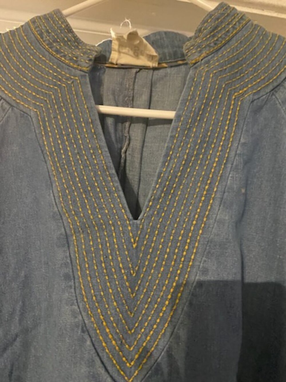 Umgee mini denim dress, size large - Picture 2 of 7